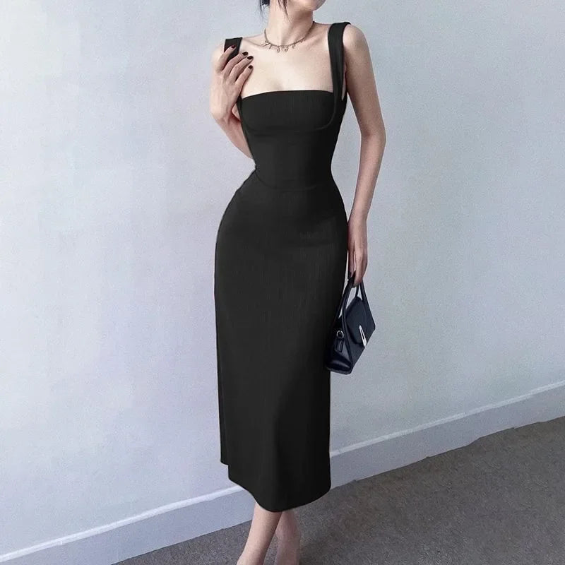Backless Women's Dress with Sheath Style, Lace-up Detail
