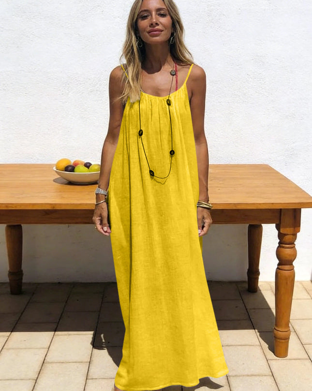 Women's Strapless Backless Long Loose Fit Maxi Dress