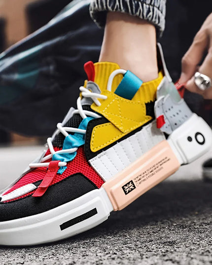 Men's Casual Sneakers - Breathable Luxury Trainers With Trendy Design