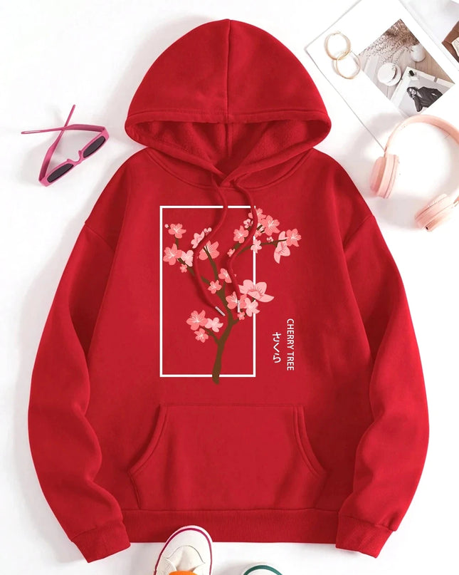 Cherry Blossom Tree in Full Bloom Women’s Loose Hoodie