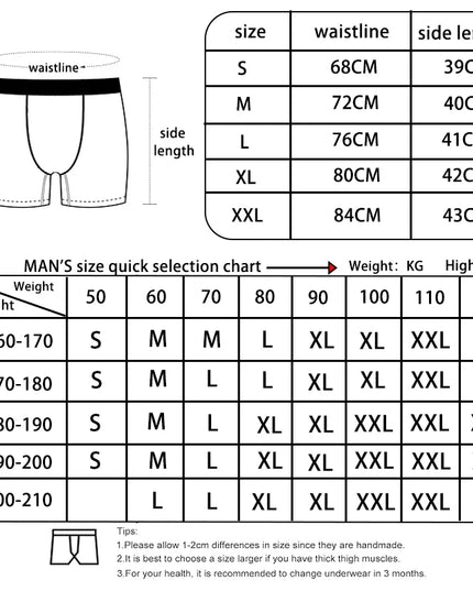 5-Pack Men's Breathable Boxer Briefs Underwear Set
