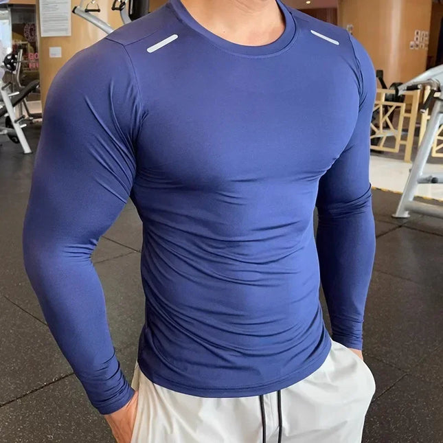 Men's Slim Fit Long Sleeve Compression Sweater