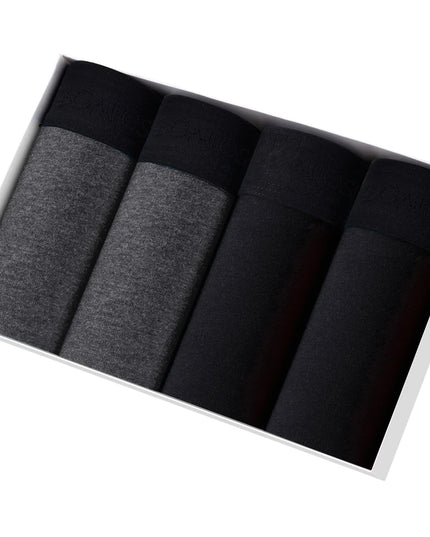 Men's Cotton Boxer Shorts - 4-Pack Comfortable Underwear for All-Day Wear