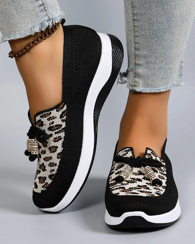 Women's Breathable Mesh Flat Casual Sneakers - Lightweight Comfortable Flat Shoes for Women