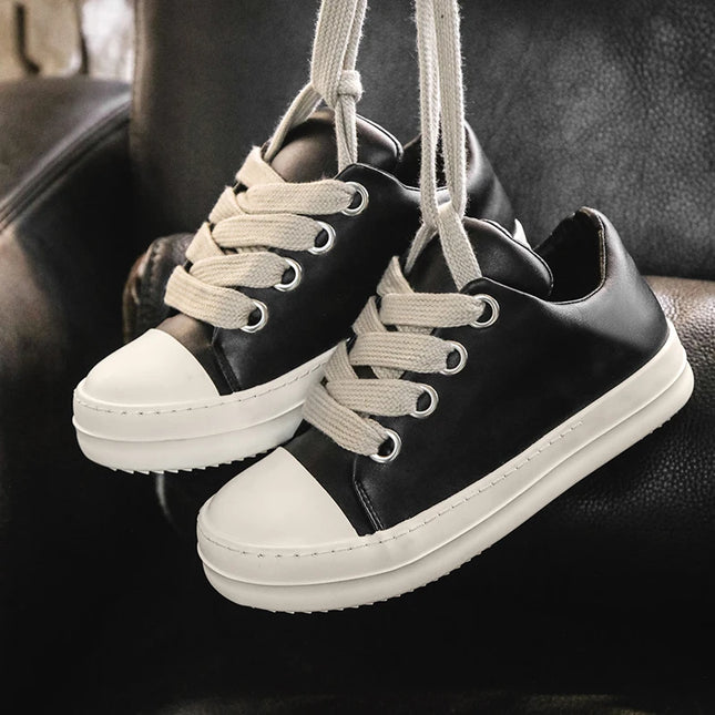 Men's Casual Walking Sneakers with Lace-Up Design