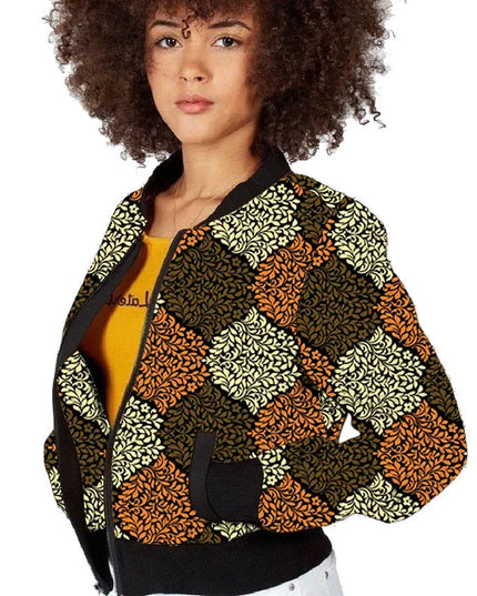 Women's Short Zipper Bomber Jacket