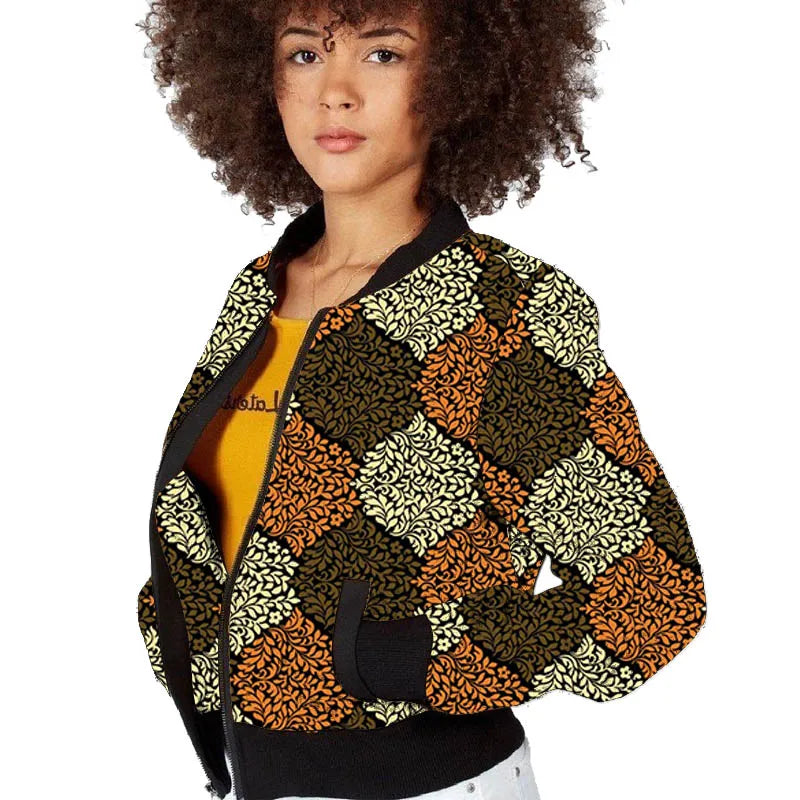 Women's Short Zipper Bomber Jacket