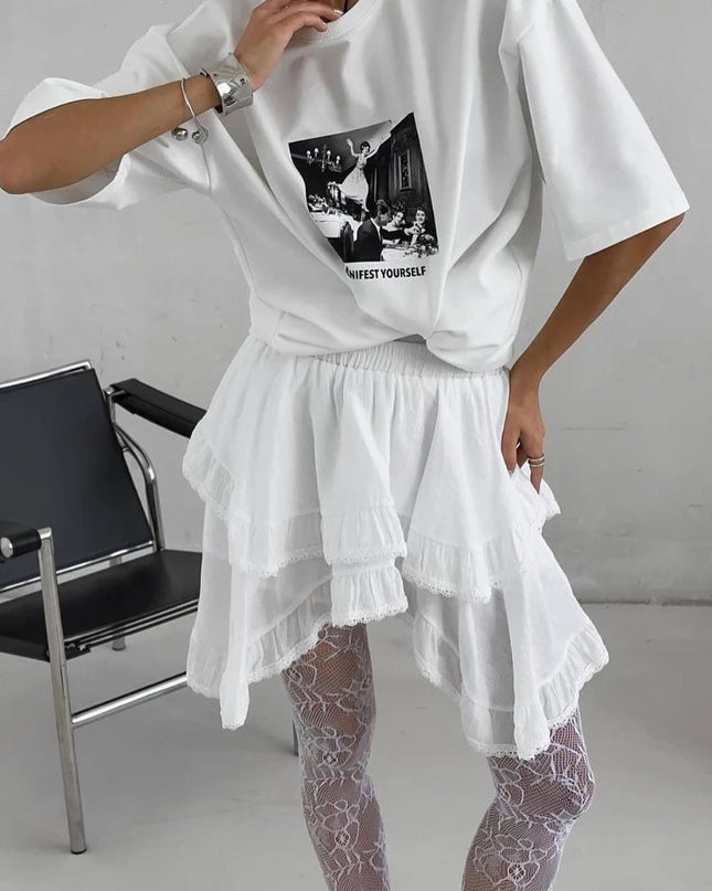 Women's Cotton Graphic Printed T-Shirt - Stylish Casual Tee for Women