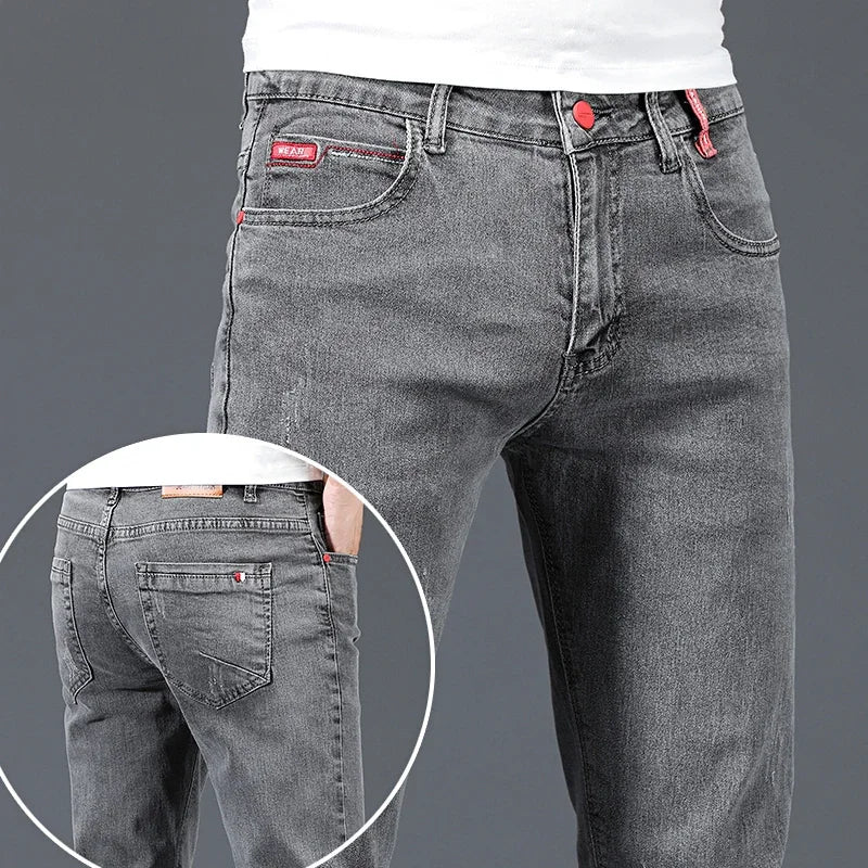 Men's Slim Fit Stretch Jeans - Comfortable Slim Fit Pants