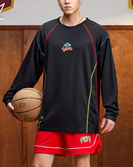 Veidoorn Men's Breathable Long Sleeve Athletic Sweater - Loose Fit, Comfortable Men's Sportswear