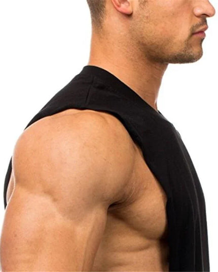 Just Gym Men's Fitness Tank Top - Side Cut Tee for Optimal Performance and Style