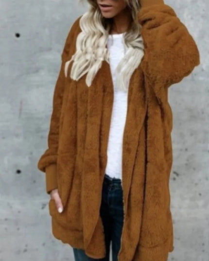 Women's Oversized Hooded Fleece Cardigan