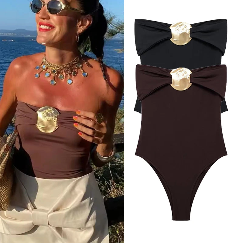 Women's Bow-Accent Bodysuit