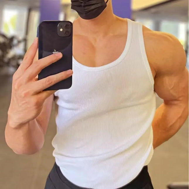Men's Cotton Breathable Ribbed Vest