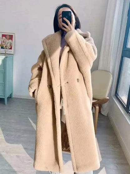 Women's Casual Loose Fit Faux Fur Coat – Thick, Warm, and Luxuriously Cozy Jacket