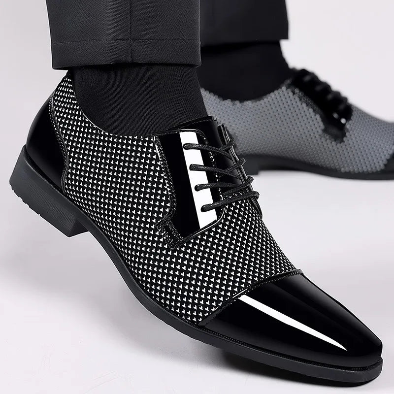 Men's Faux Leather Oxford Shoes