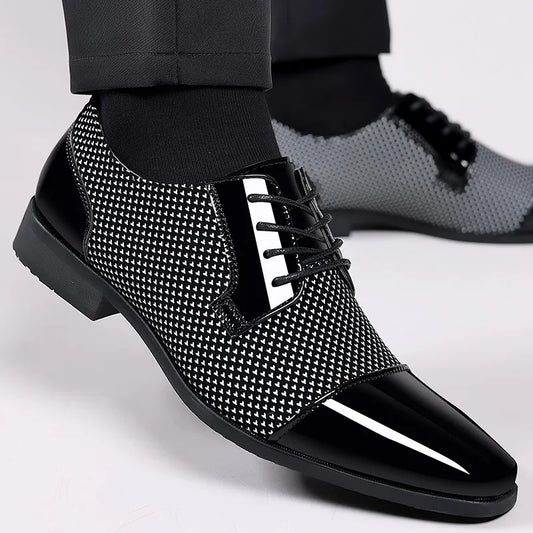 Men's Faux Leather Oxford Shoes