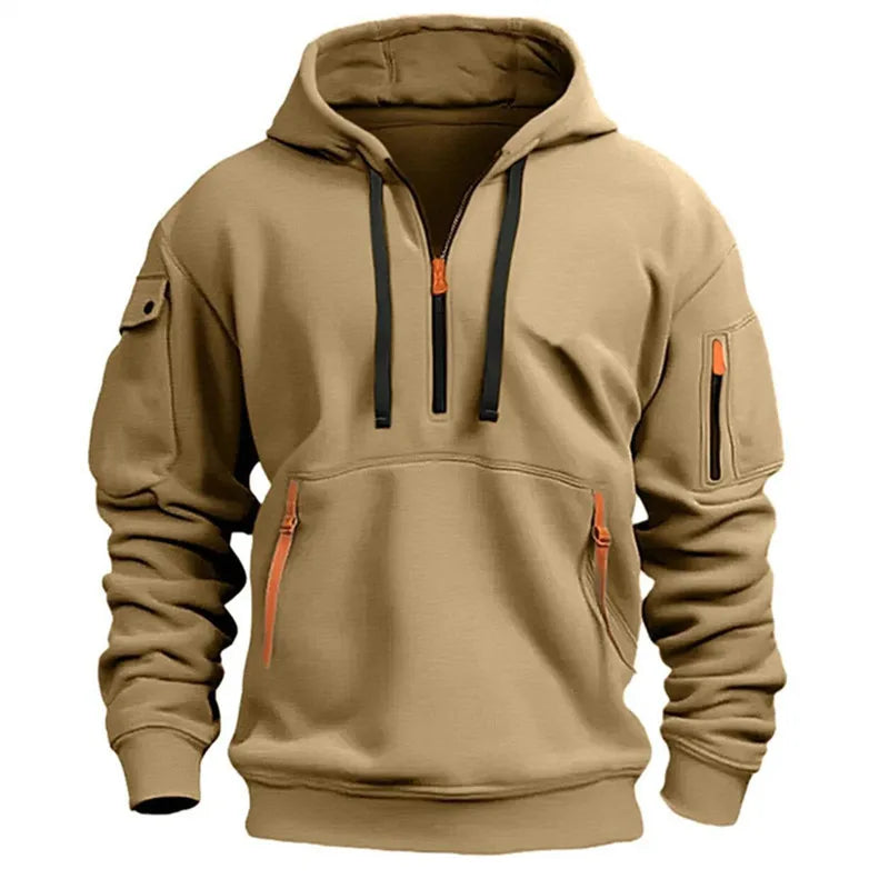 Men's Loose Fit Casual Hooded Sweater