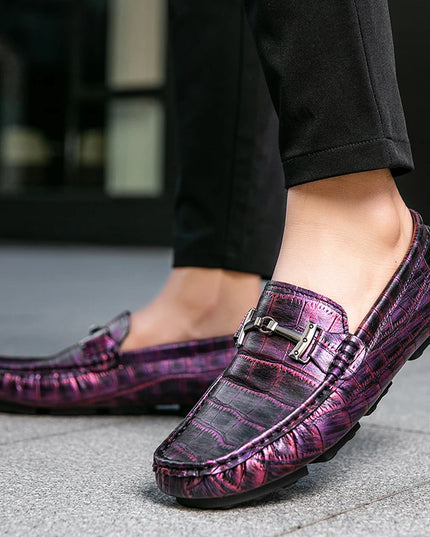 Men's Casual Leather Slip-On Loafers