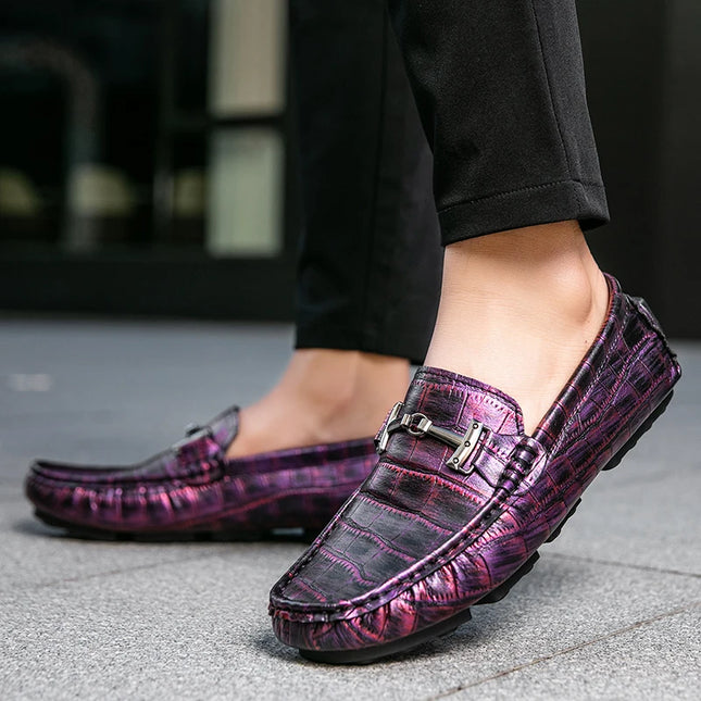 Men's Casual Leather Slip-On Loafers