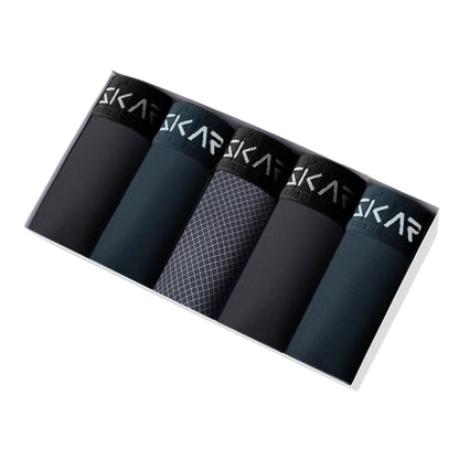 5-Pack Men's Stretch Boxer Briefs – Comfortable, Slim Fit Underwear for Men