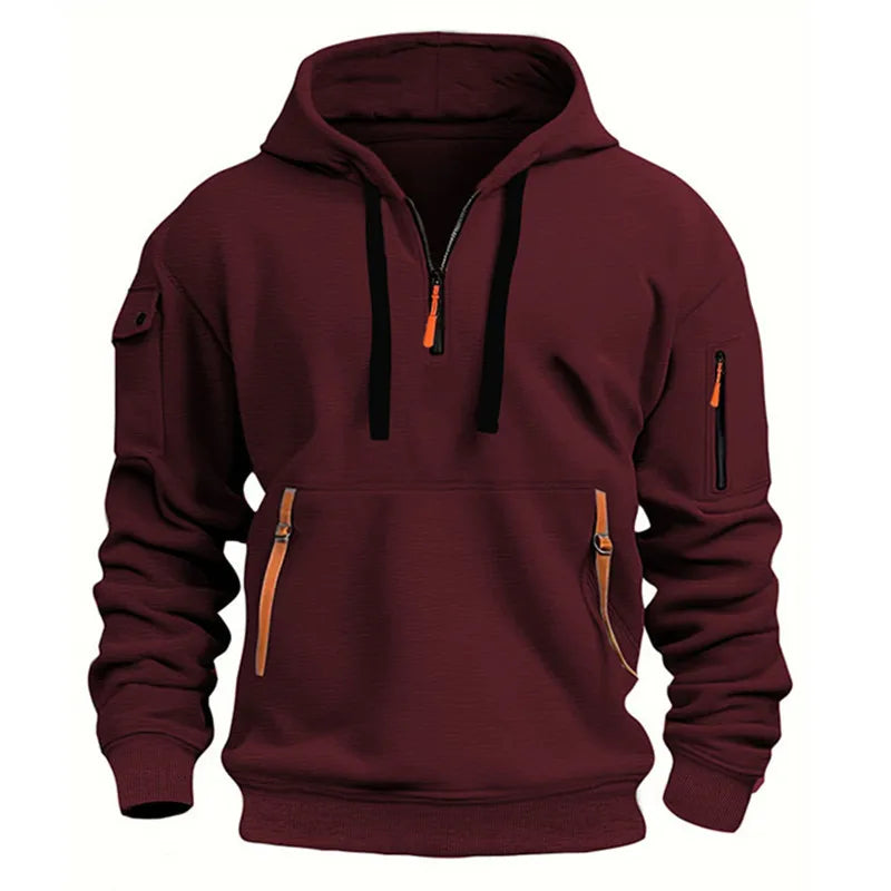 Men's Loose Fit Casual Hooded Sweater