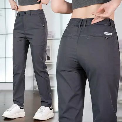 Men's Straight-Leg Slim Fit Breathable Casual Pants