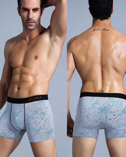 6 Pack Men's Cotton Boxer Briefs – Comfortable Men's Underwear, Breathable Boxers for Men