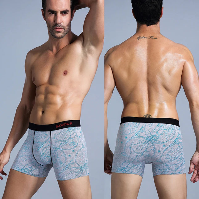 6 Pack Men's Cotton Boxer Briefs – Comfortable Men's Underwear, Breathable Boxers for Men