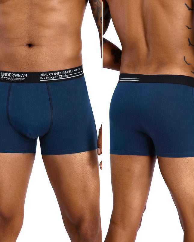 6-Pack Cotton Boxer Briefs for Men – Comfortable & Breathable Underwear Set