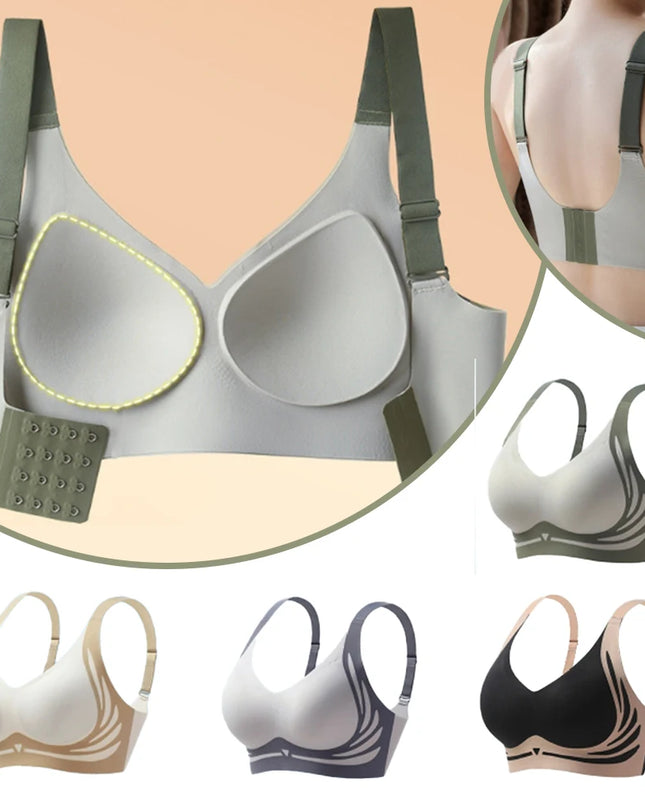 Seamless Women's Adjustable Comfort Bra - Thin, No Steel Ring, Breathable Design