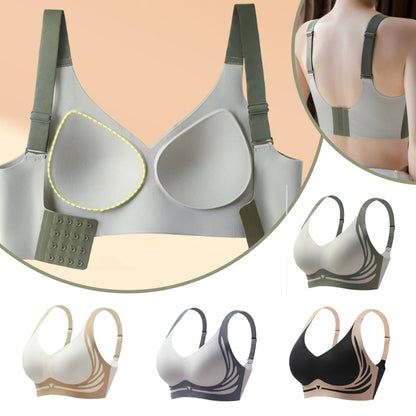 Seamless Women's Adjustable Comfort Bra - Thin, No Steel Ring, Breathable Design