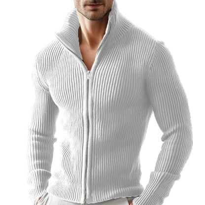 Men's Slim Fit Zipper Stand Collar Jacket