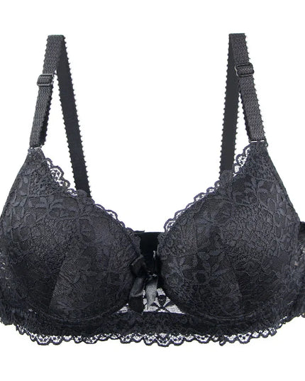 Women’s Floral Bow Push-Up Bra with Cup Support