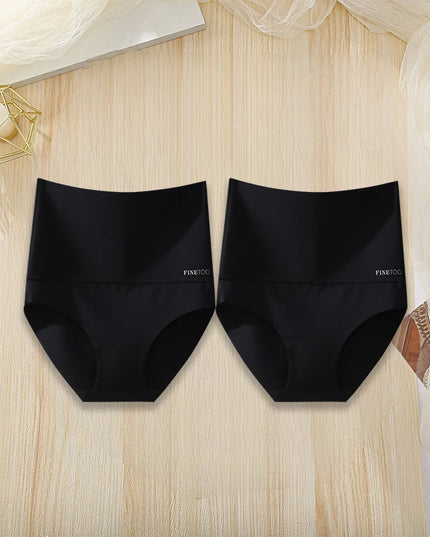 2-Pack High Waist Women's Slimming Breathable Briefs Underwear Set