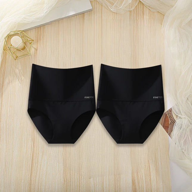 2-Pack High Waist Women's Slimming Breathable Briefs Underwear Set
