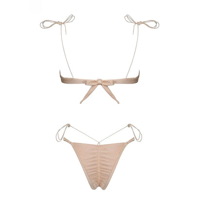 Women's Push-Up Bikini Set with Embroidery - Stylish Bathing Suit for Women