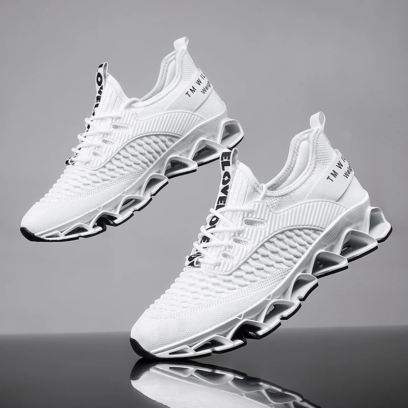 Men's Breathable Soft-Soled Lace-Up Sneakers - Comfortable & Lightweight Athletic Shoes for Men