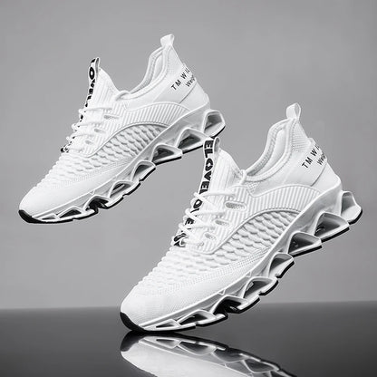 Men's Breathable Soft-Soled Lace-Up Sneakers - Comfortable & Lightweight Athletic Shoes for Men