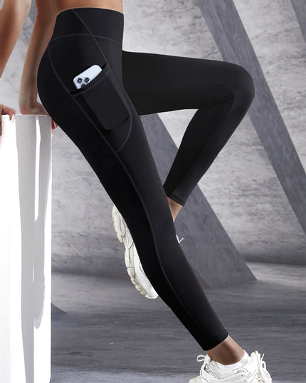 High-Waist Women's Stretch Leggings with Pockets