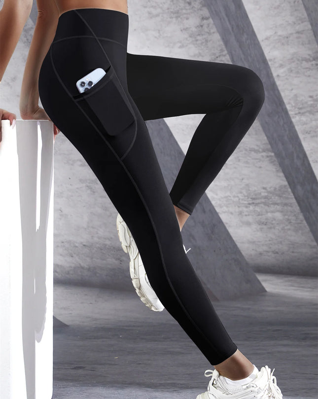 High-Waist Women's Stretch Leggings with Pockets