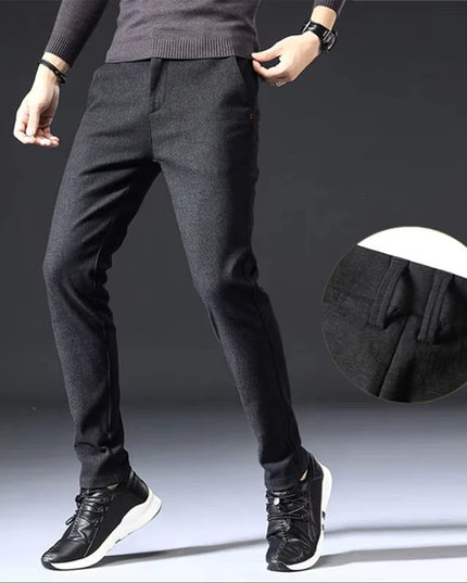 Men's Casual Straight Leg Long Pants - Slim Fit Design