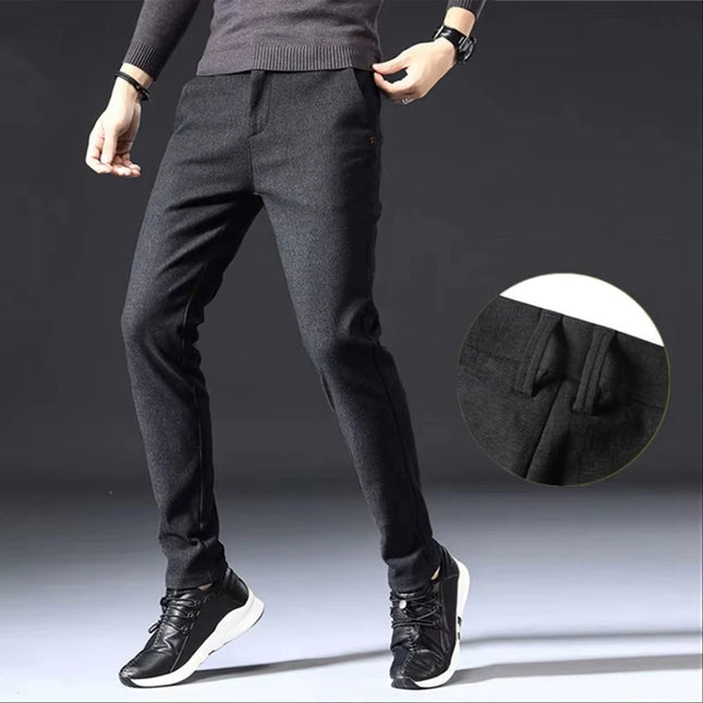 Men's Casual Straight Leg Long Pants - Slim Fit Design