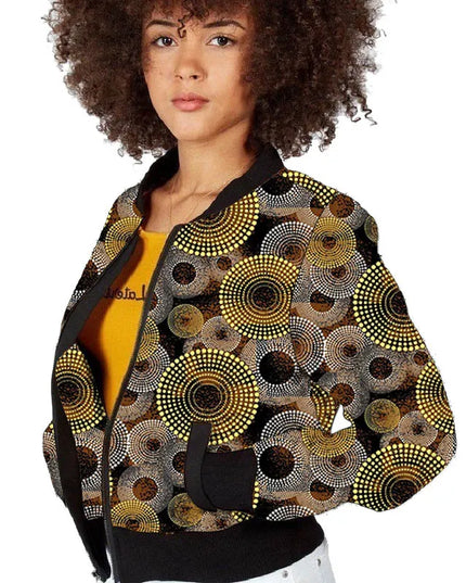 Women's Short Zipper Bomber Jacket