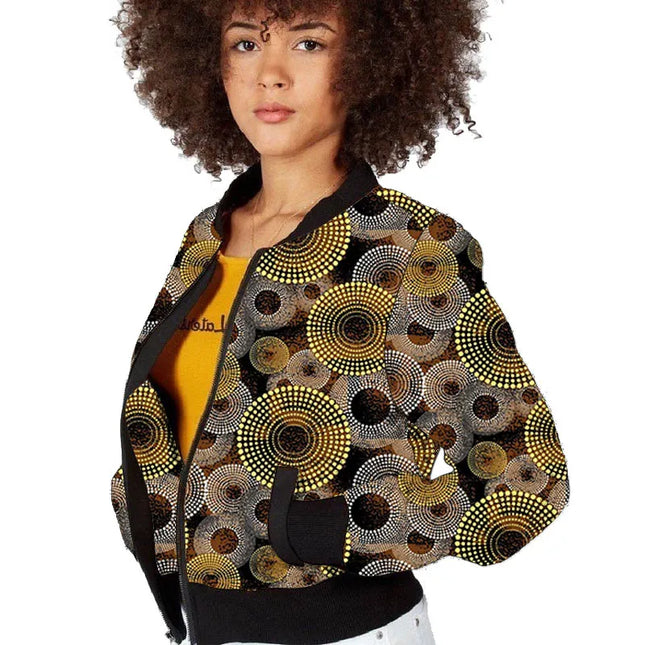 Women's Short Zipper Bomber Jacket