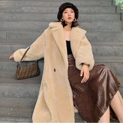 Women's Faux Fur Coat - Long, Thick, Warm, Elegant Winter Coat for Women