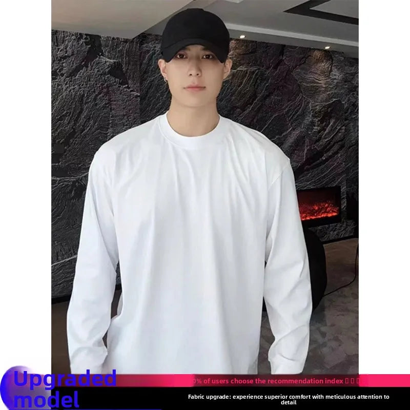 Men's Cotton Long Sleeve Casual Loose Fit Sweater
