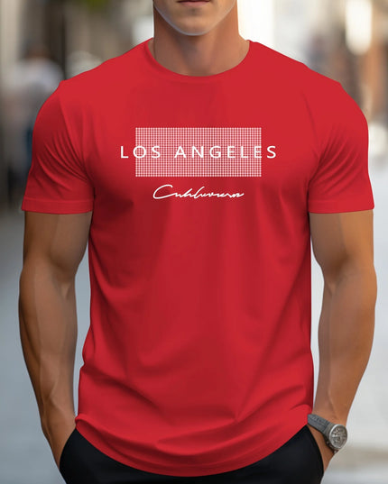 Men's Slim Fit Los Angeles Graphic Printed T-Shirt