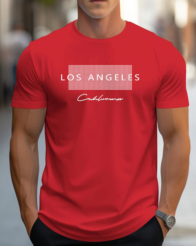 Men's Slim Fit Los Angeles Graphic Printed T-Shirt