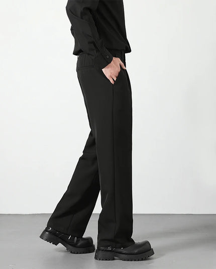 Men's Loose Fit Pants - Classic Straight Leg Drape Trousers for Men